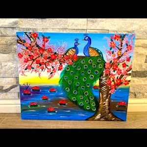 🦚 Peacock painting  🦚